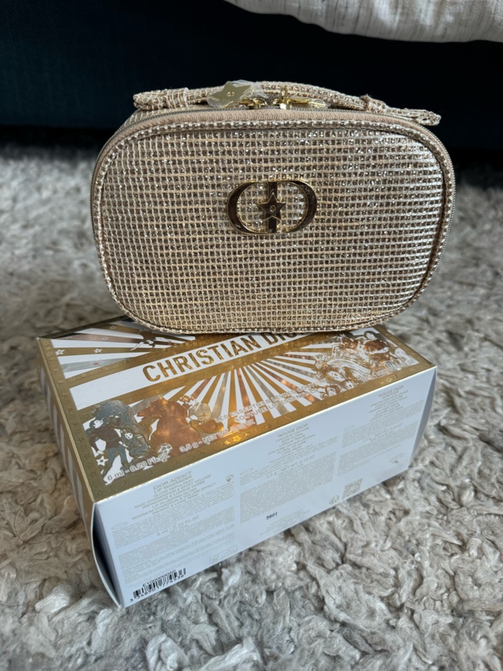 Dior Gold Sparkle Cosmetic Pouch GWP